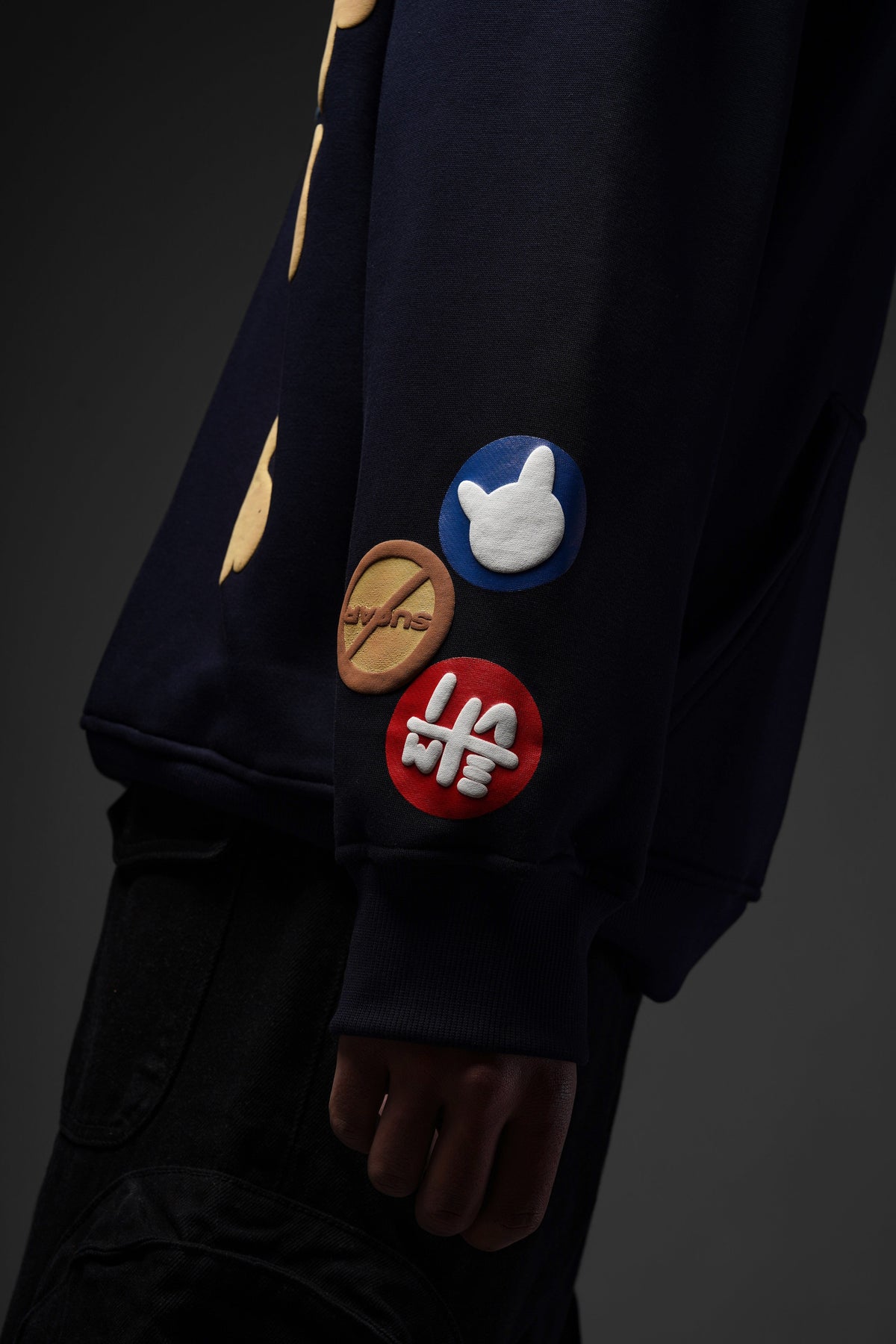 No Sugar Just Honey Navy Hoodie - Positive Vibes Streetwear