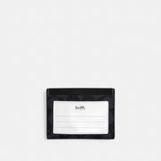 Coach Slim Id Card Case In Signature Canvas Charcoal Black