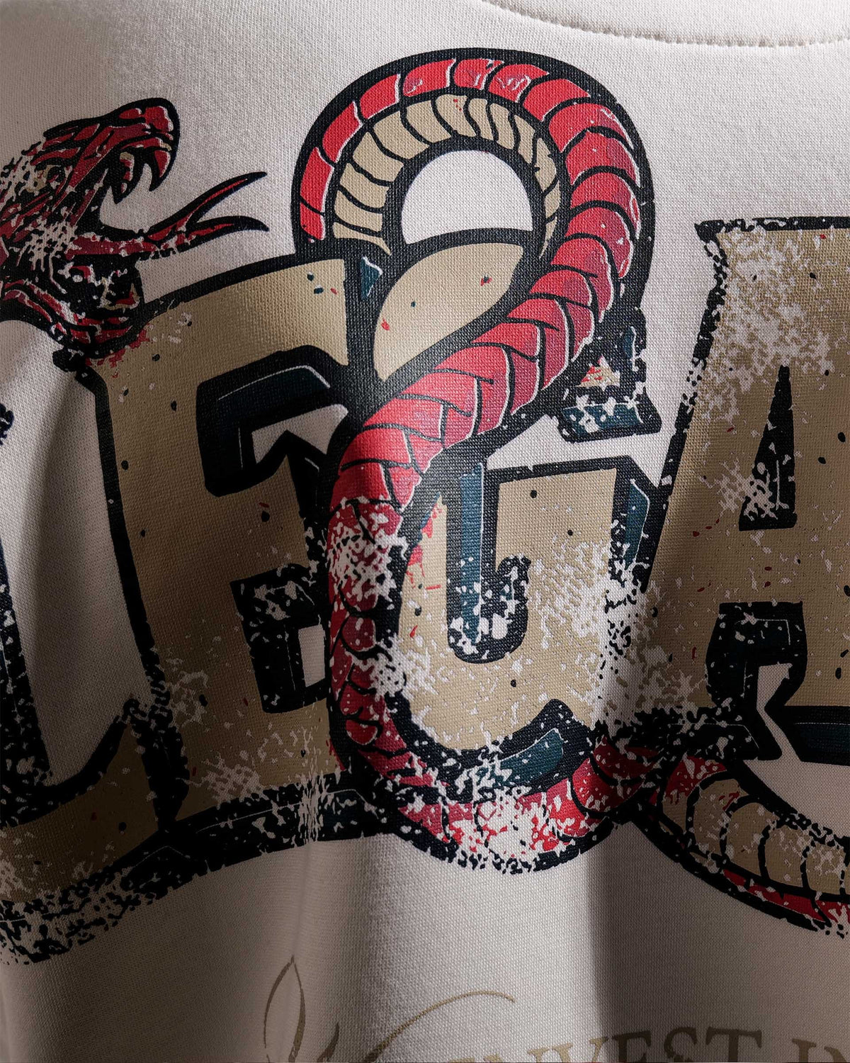 Legacy V2 - Off White Oversized Printed Hoodie