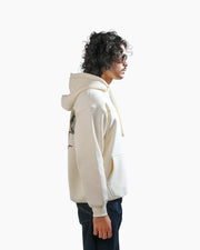Legacy V2 - Off White Oversized Printed Hoodie