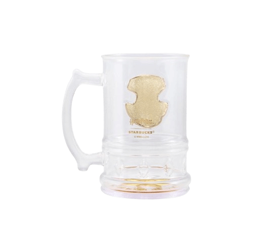 Starbucks x Harry Potter Collaboration Glass Tumbler — Modern & Minimalist Hogwarts Castle Desktop Cup (Includes Coaster) — Transparent — 900ml