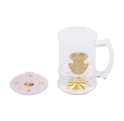 Starbucks x Harry Potter Collaboration Glass Tumbler — Modern & Minimalist Hogwarts Castle Desktop Cup (Includes Coaster) — Transparent — 900ml