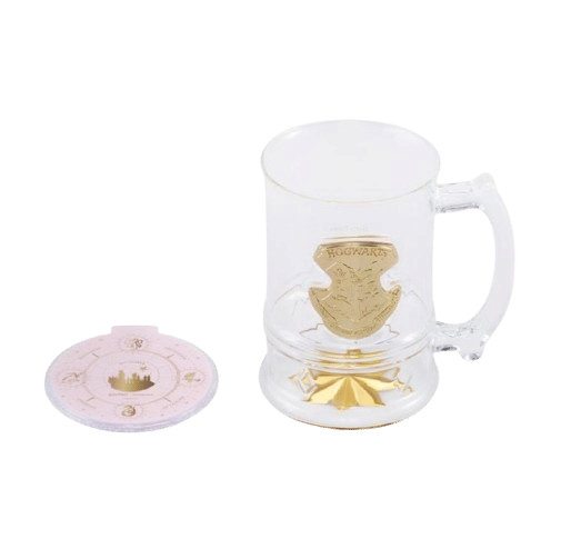 Starbucks x Harry Potter Collaboration Glass Tumbler — Modern & Minimalist Hogwarts Castle Desktop Cup (Includes Coaster) — Transparent — 900ml