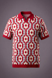 All over Retro Knitted Polo
