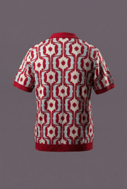 All over Retro Knitted Polo
