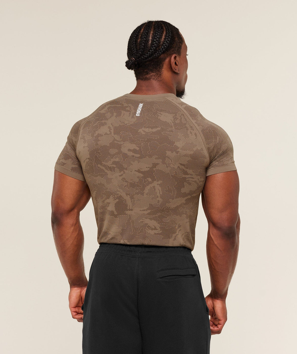 Gymshark Geo Seamless T-Shirt -  Lifestyle Brown /  Archive Brown