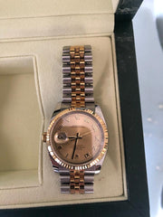 Rolex Oyster Perpetualyear 2009. Vintage. 18k gold. Stamps of authenticity.