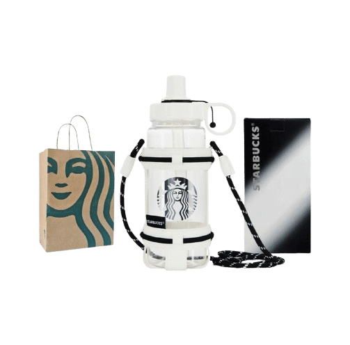 Starbucks Plastic Straw Tumbler with Carry Strap — Men's & Student Edition (Summer Active Series) | Practical for Summer, Large Capacity (760ml), Portable, All-Season Use