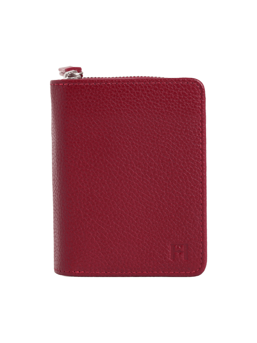 Aero Bi-Fold Wallet, Leather With RFID Blocking | Red