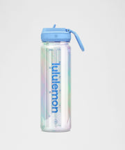 Lululemon Back To Life Clear Bottle 24oz Straw Lid *Iridescent