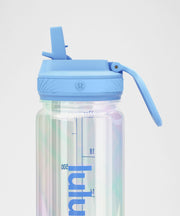 Lululemon Back To Life Clear Bottle 24oz Straw Lid *Iridescent