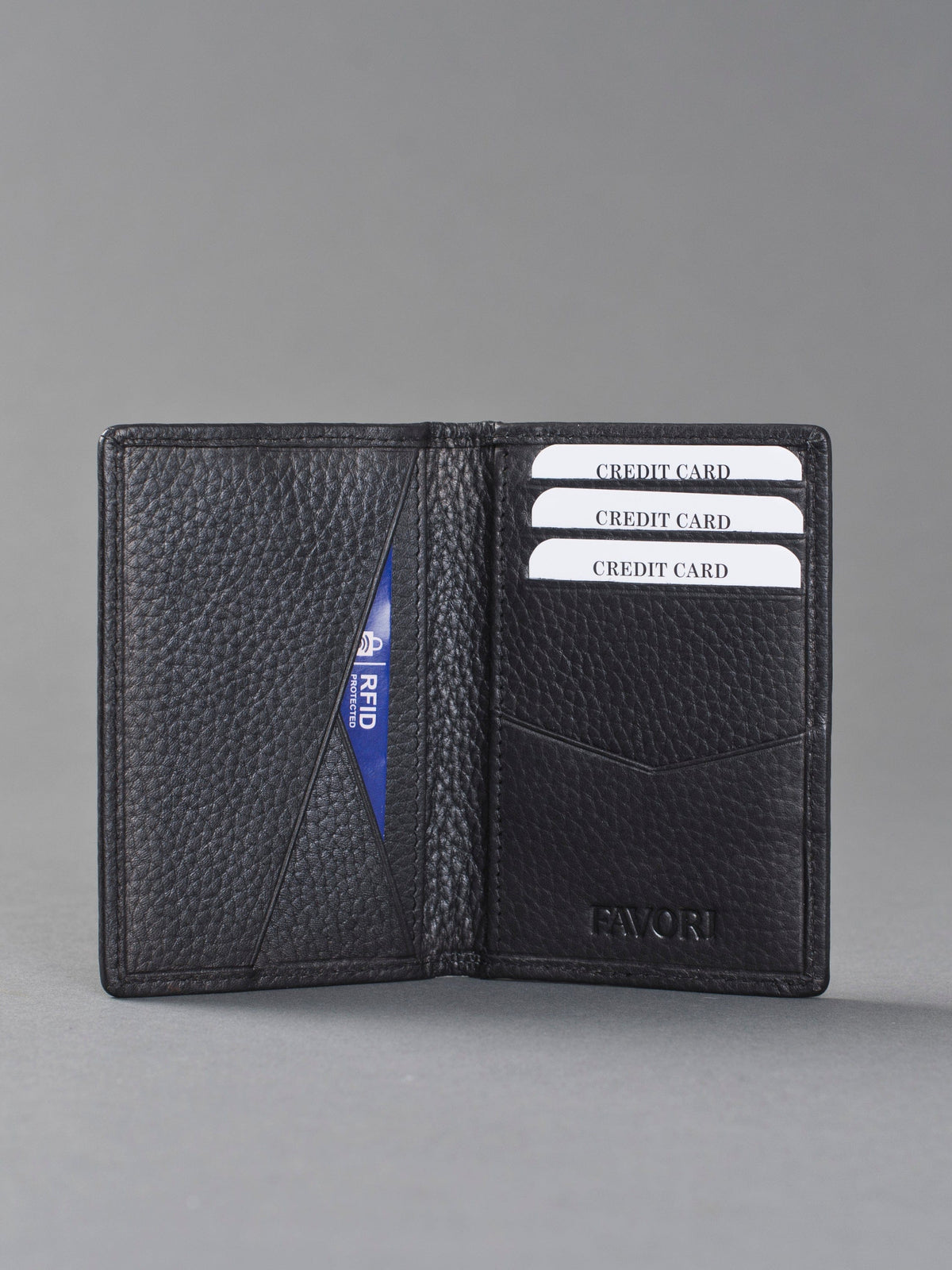Petite Wallet, Leather With RFID Blocking | Black