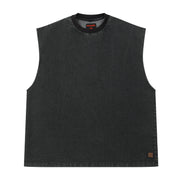 BLACK DENIM MEN'S TANK TOP