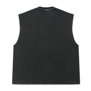 BLACK DENIM MEN'S TANK TOP