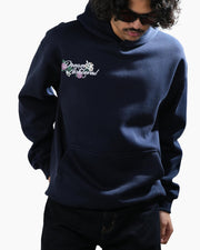 Dream Achieved - Navy Blue Oversized Printed Hoodie