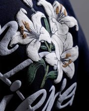 Dream Achieved - Navy Blue Oversized Printed Hoodie