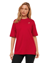 Women's Gymshark Training Oversized T-Shirt Carmine Red