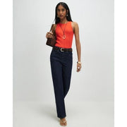 Red Ribbed Knitted Vest Top