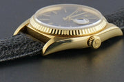 Rolex | Datejust | 16018 | Yellow gold | 36 mm | Leather | Black | Automatic