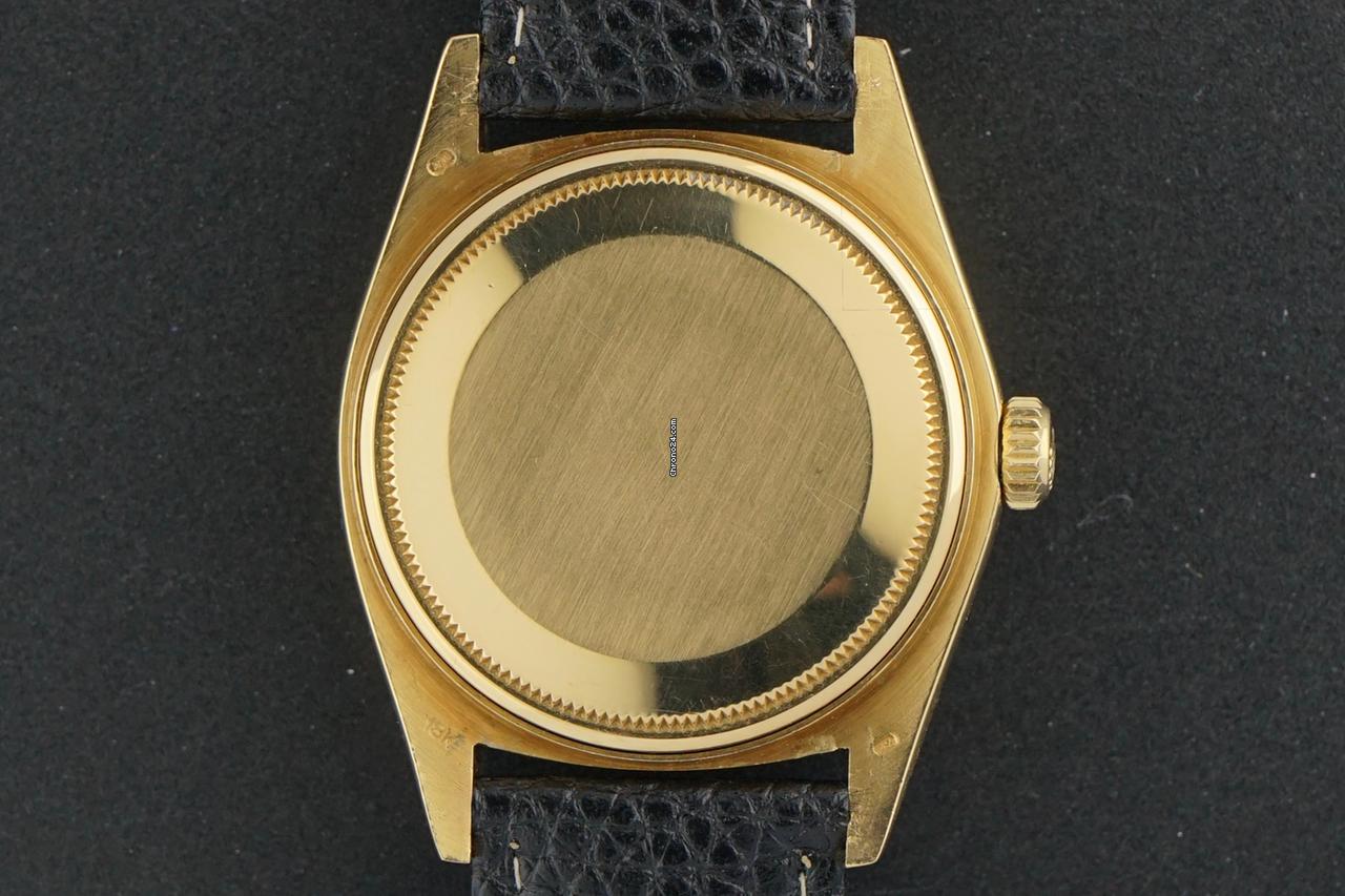Rolex | Datejust | 16018 | Yellow gold | 36 mm | Leather | Black | Automatic
