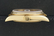 Rolex | Datejust | 16018 | Yellow gold | 36 mm | Leather | Black | Automatic
