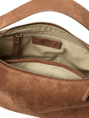 Camille -Ladies suede leather hobo bag, Tan