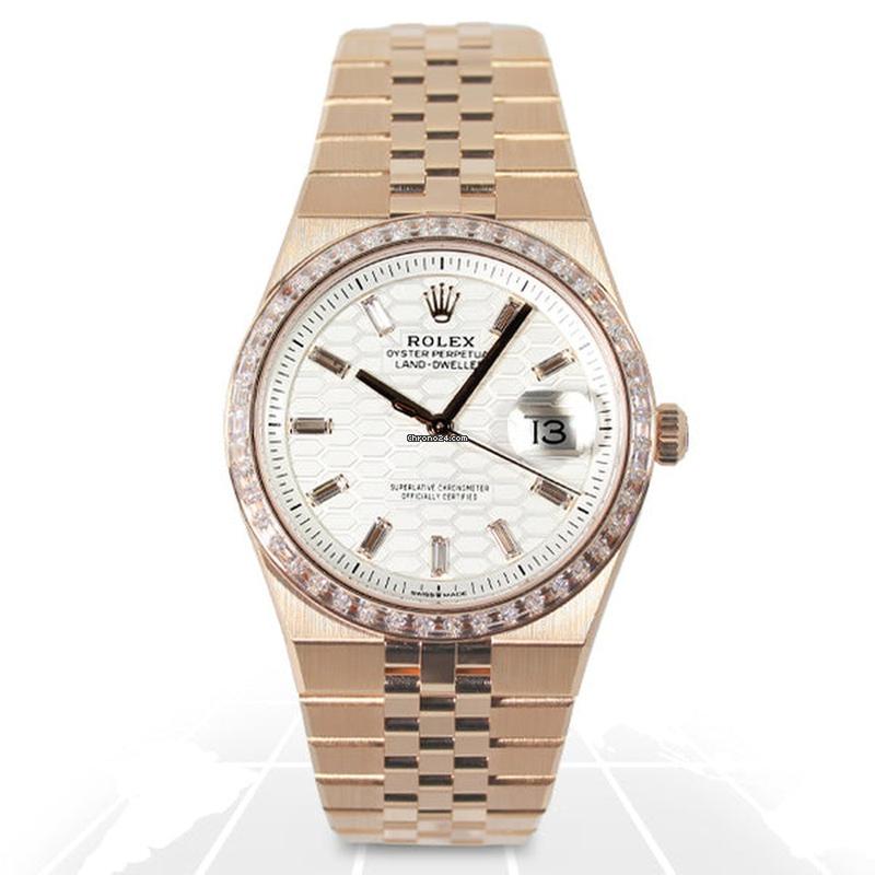 Rolex | Land-Dweller | 127285TBR | Rose gold | 36 mm | Rose gold | Silver | Automatic