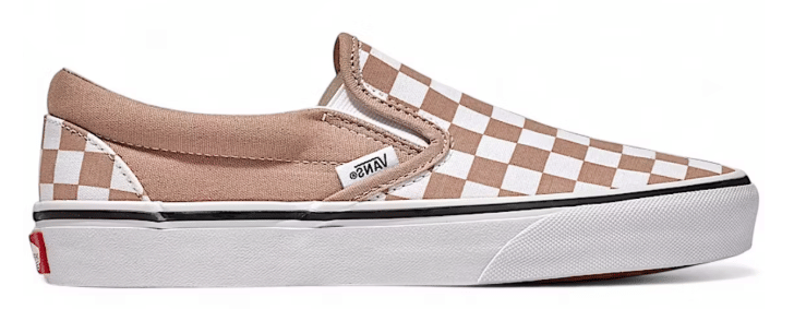 Vans Classic Slip-On Checkerboard Warm Taupe Brown White