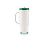 Starbucks Retro White & Green Series: Stylish, High-Capacity, Simple & Practical Stainless Steel Tumbler with Dual Drinking Openings (1189ml)