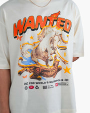 The Wild West - Off-White Mercerized Cotton Oversized T-shirt