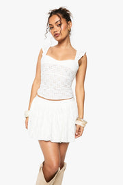 Broderie Milkmaid Sleeveless Top
