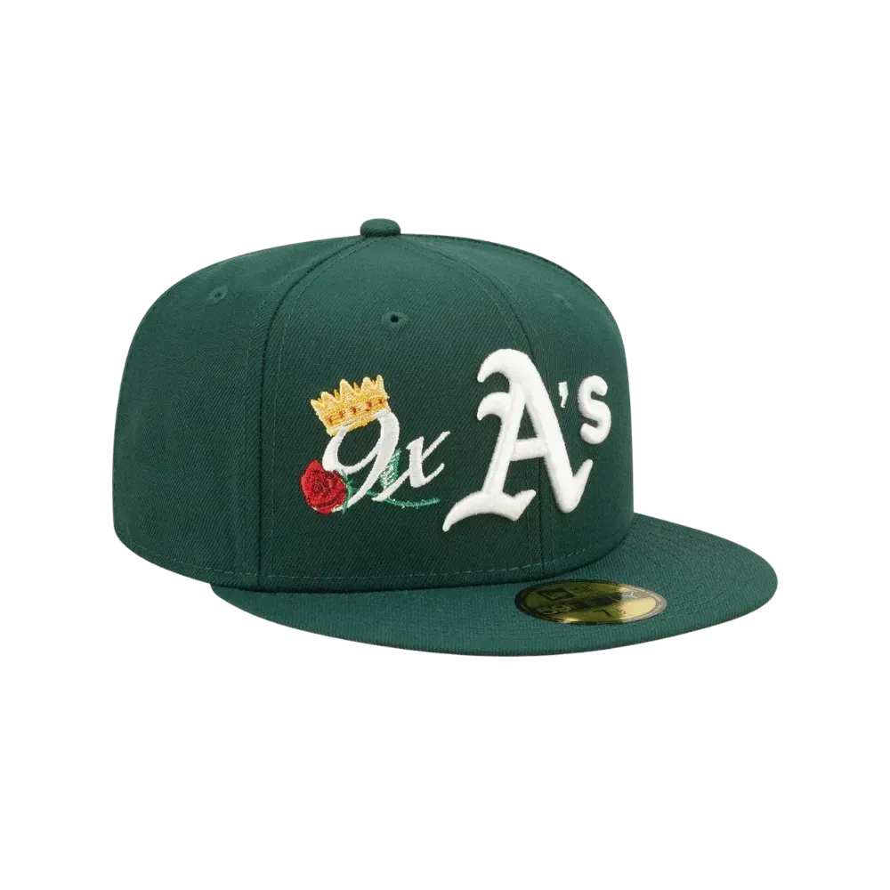 New era green Oakland athletics 59fifty Fitted Cap