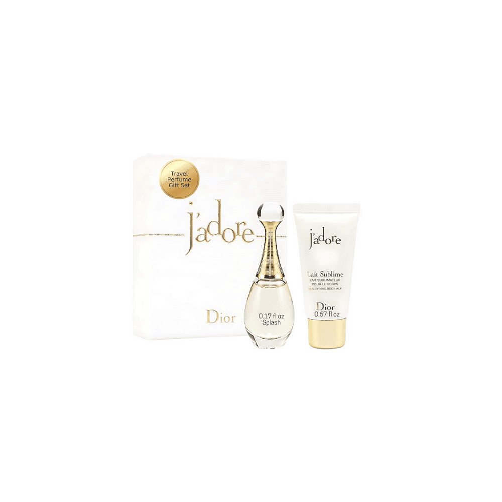 Dior J'adore Perfume for Women Mini Fragrance Gift Set EDP & Body Lotion Duo Travel Set (Perfume 10 ML / Lotion 0.34 Fl Oz)