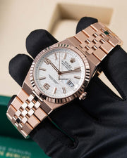 Rolex | Land-Dweller | 127335 | Rose gold | 40 mm | White | Automatic