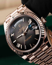 Rolex | Day-Date | 228235 | Rose gold | 40 mm | Grey | Automatic