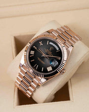 Rolex | Day-Date | 228235 | Rose gold | 40 mm | Grey | Automatic