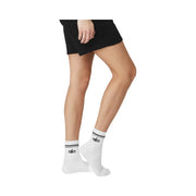Alo Unisex Half-Crew Throwback Sock - White/Black