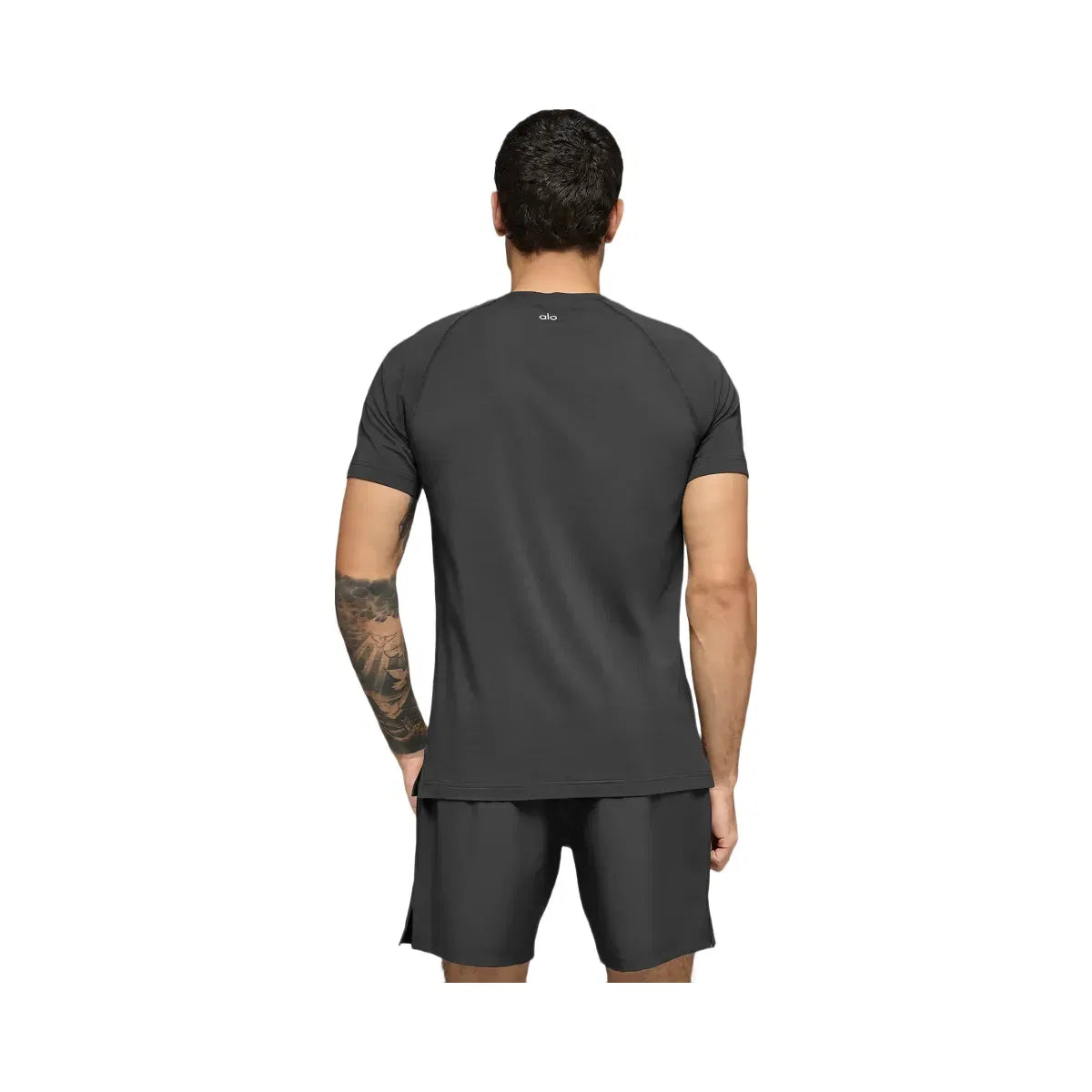 Alo Men's Vapor Crewneck Short Sleeve - Anthracite