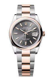 Rolex | Datejust | 126201 | Steel | 36 mm | Rose gold | Grey | Automatic