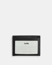 Coach Slim Id Card Case Novelty Leather-Silver-Black