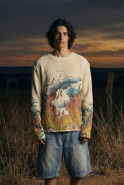 Duo Dragon Full Sleeve Waffle T-Shirt