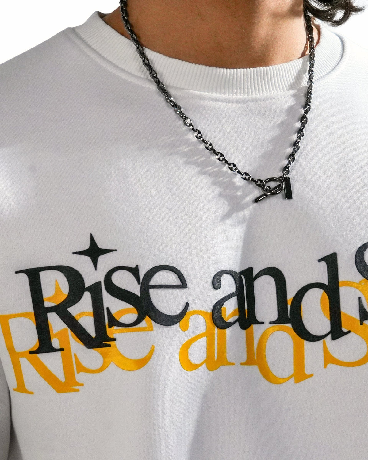 Rise & Shine - White Relaxed Men's Sweatshirt