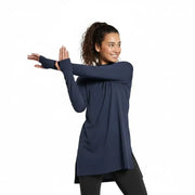 Gymshark Vital Long Line Top - Heavy Blue Marl