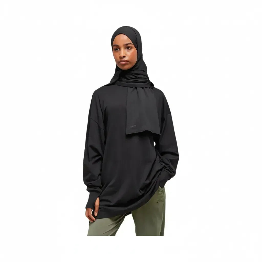 Gymshark Covered Longline Cotton Long Sleeve Top - Black