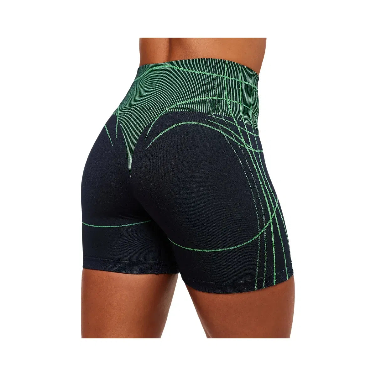 Gymshark Apex Seamless Shorts - Heavy Blue/Active Green