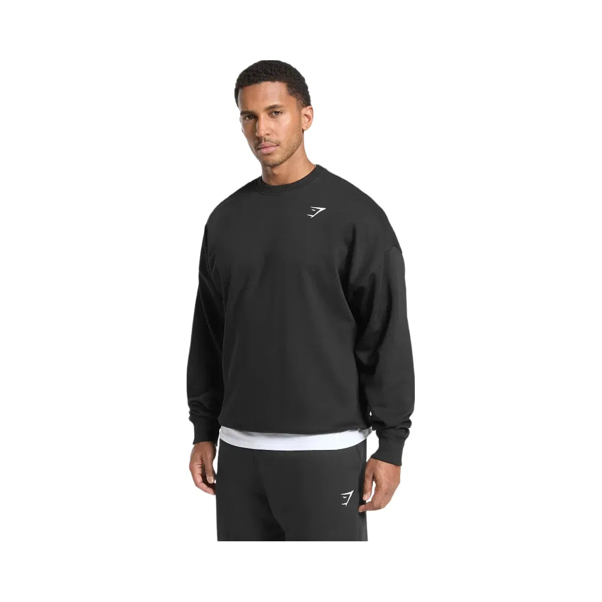 Gymshark Oversized Crest Crew - Black