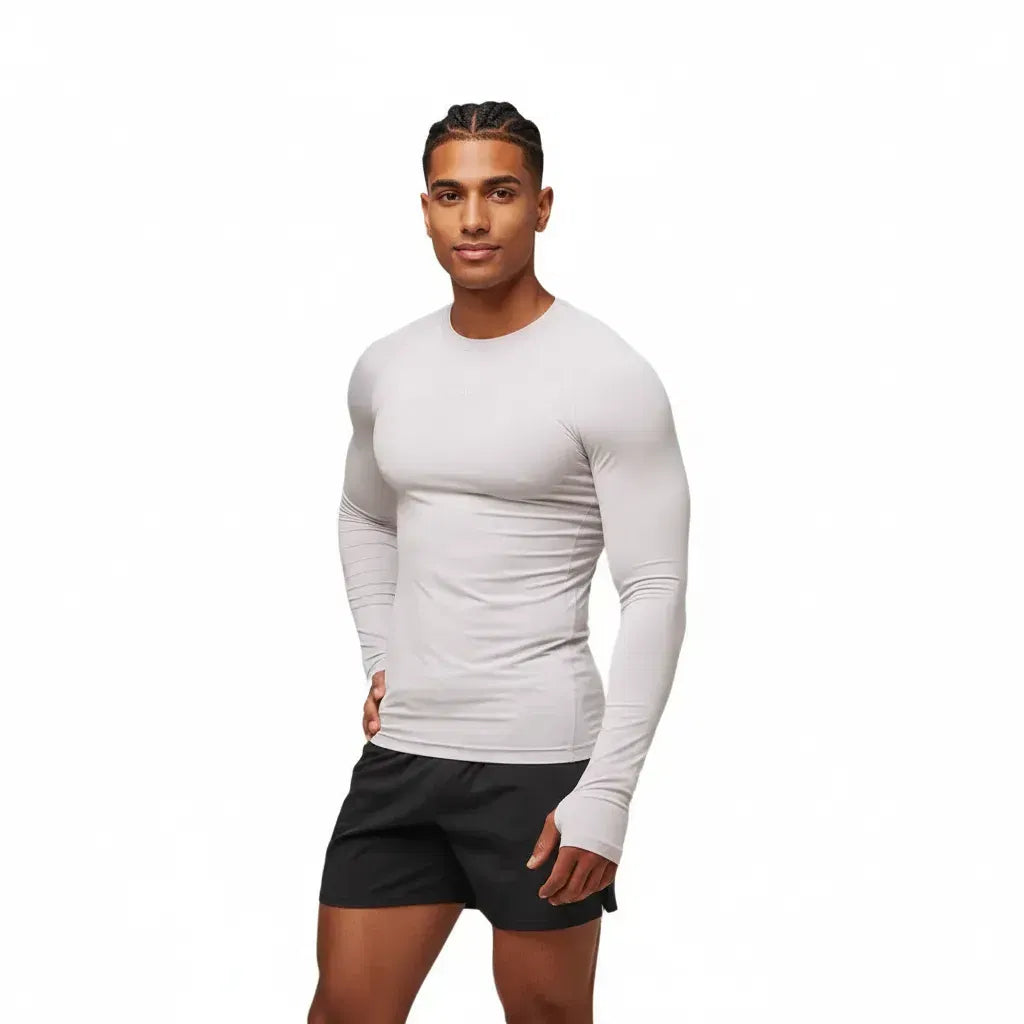 Gymshark everywear Warp Knit LS T-Shirt - Tame Grey