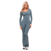 Gymshark Twist Back Long Sleeve Top Iron Blue