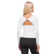 Gymshark Twist Back Long Sleeve Top White