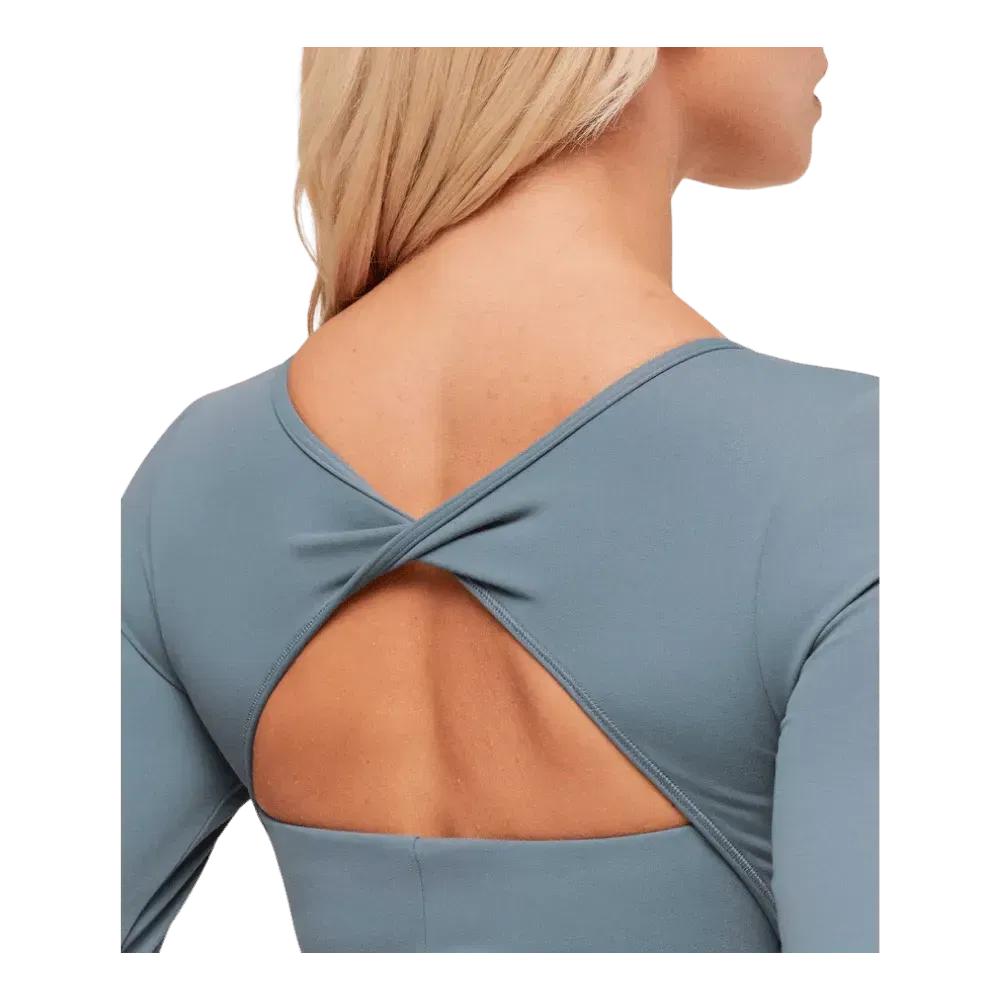 Gymshark Twist Back Long Sleeve Top Iron Blue